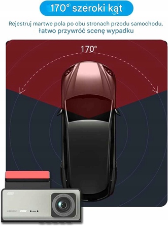 3-канальний автомобільний відеореєстратор Full HD: передня та задня камери, Wi-Fi, нічний режим
