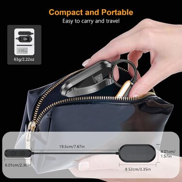 LED лампа для читання Gritin з кліпсою, USB-зарядка, 11 світлодіодів, 3 рівні яскравості, 3 режими температури кольору, гнучка на 360°, чорна