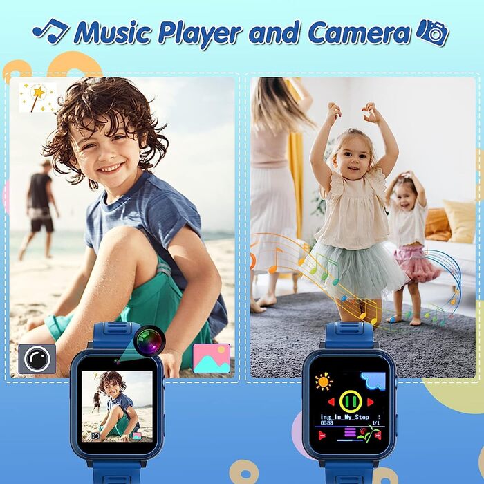 Смарт-годинник Clleylise для дітей 4-12 років: ігри, музика, камера, крокомір, телефон та багато іншого