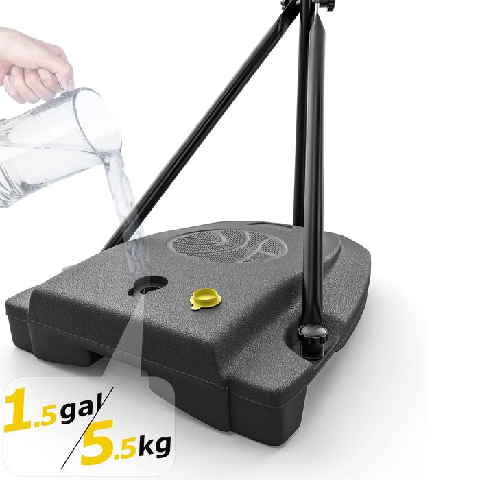 GILIKOKO Adjustable Basketball Hoop Set - Outdoor & Indoor Kids Basketball Set with Stand (110-190cm)