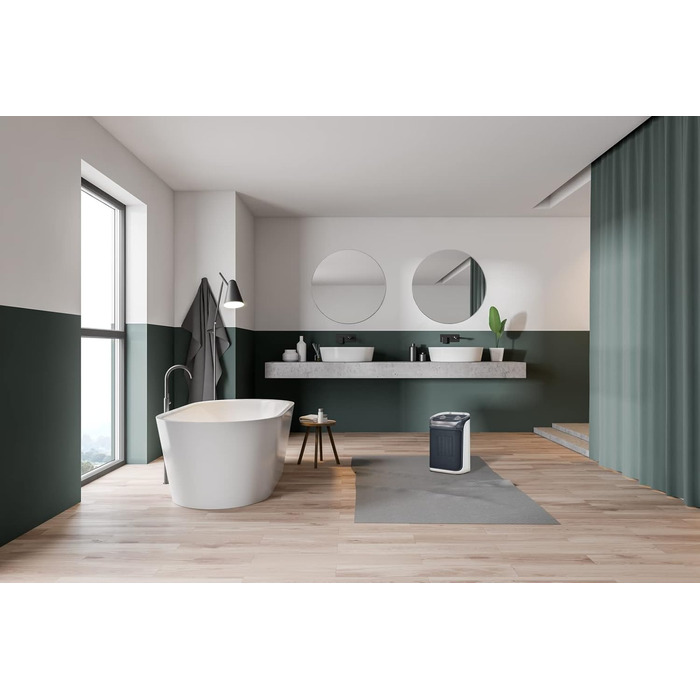 Електричний обігрівач Rowenta Instant Comfort Aqua SO6510F2: тихий, 1200-2400W, 2 режими, для ванної кімнати, сірий