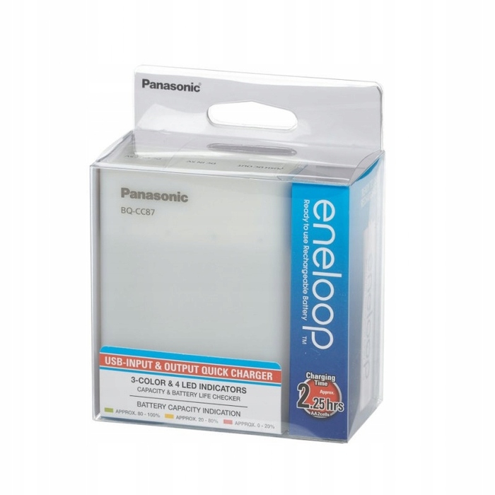 Зарядний пристрій Eneloop USB з функцією Power Bank BQ-CC87 + 4 акумулятори AA
