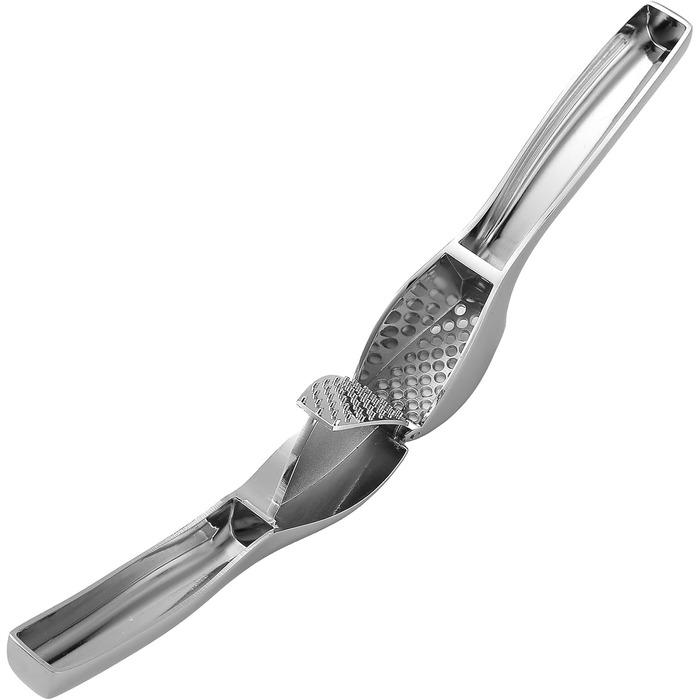 Houlime Garlic Press – stainless steel, easy to clean, easy to squeeze, professional garlic mincer with 5-year warranty, HHLM001