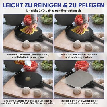 Пресс для тортилій StarBlue з чавуну 10 дюймів (25 см) з 100 шт. паперу для випікання та електронною книгою з рецептами - для приготування чіпаті, тортильї, роті