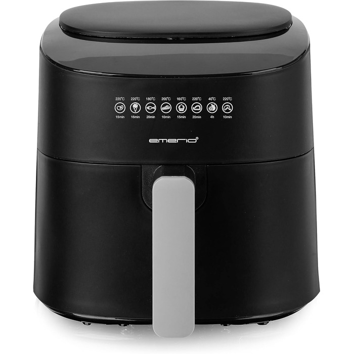 Цифрова аерофритюрниця Emerio 4.5 л, без олії, 8 програм, 1300 Вт, BPA Free, швидкий нагрів