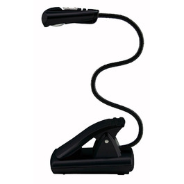 Лампа для читання та нот LED Wedo 2541054 на батарейках, чорна