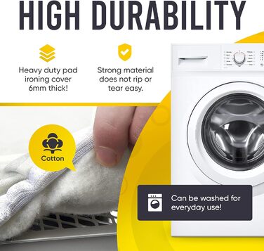 Чохол та подушка для прасувальної дошки, стандарт та велика, синій, преміум якість