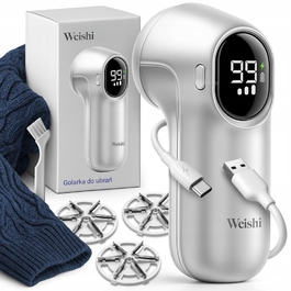 Електрична акумуляторна машинка для видалення ковтунців Weishi з USB-C та LCD-дисплеєм