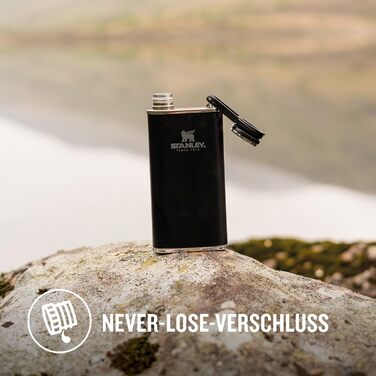 Термос Stanley Classic Wide Mouth 236ml з кришкою Never-Lose - нержавіюча сталь, широке горлечко, BPA-Free, матовий чорний