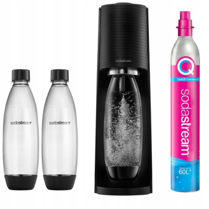 Сифонізатор для води SodaStream Terra + 2 пляшки + 4 сиропи (Pepsi, 7Up, Mirinda, Pepsi Max)