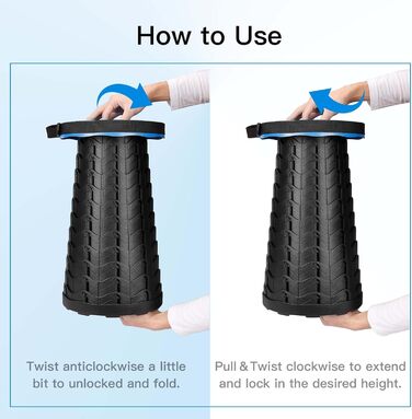 Складний туристичний стільчик-телескоп, 397Lb, блакитний. Легкий, стабільний, регульований по висоті. Для кемпінгу, риболовлі, пікніка, відпочинку вдома та подорожей.