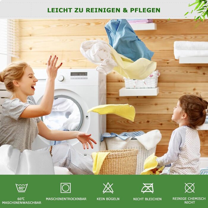 GRT Mattress Protector waterproof 180x200cm, 3D-Air Bamboo Fiber Cooling Mattress Cover & washable incontinence pad, breathable, ultra-soft and noiseless, suitable for mattresses up to 30 cm height