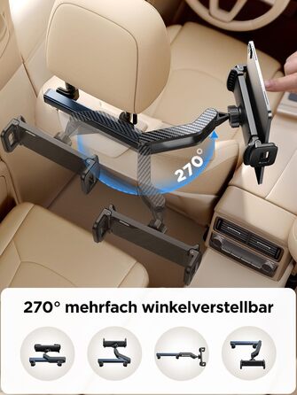 Тримач для планшета Joyroom у автомобіль для підголівника, сумісний з iPad/Galaxy Tab/Fire/Switch (4.7–12.9 дюймів)