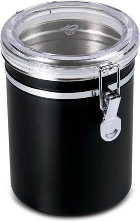 Тчібо Аромадоз, кавова банка, 500г, герметична, нержавіюча сталь, чорна