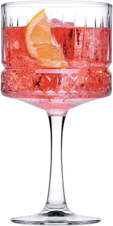 Pasabahce Elysia Pack of 6 Cocktail Glasses, Glass, Transparent, 500 milliliters