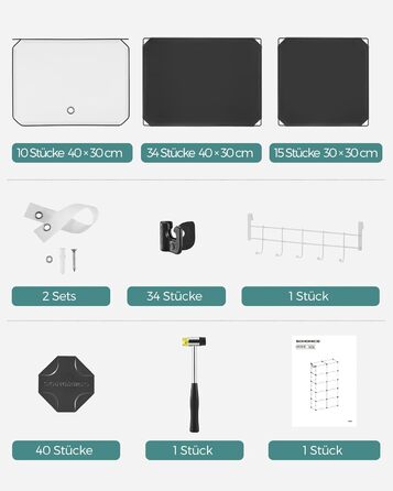 SONGMICS 10-Tier Shoe Rack, Shoe Cabinet, 30 x 40 x 30 cm per compartment, narrow, with doors, steel frame, plastic, for hallway, bedroom, entrance area, black LPC035B01