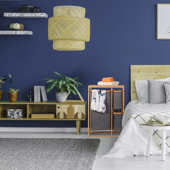 Relaxdays Laundry Basket Shelf Bamboo
