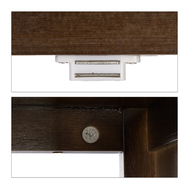 Relaxdays Bathroom Cabinet, Dark Brown, LAMELL