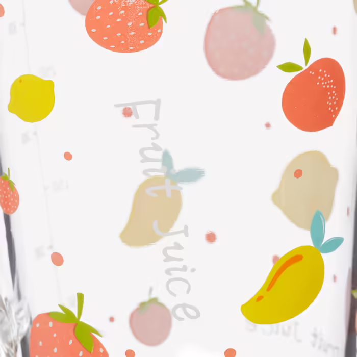Relaxdays Set of 2 Children's Glasses with Fruit Motif