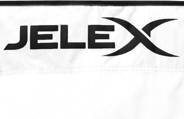 Кемпінговий стілець JELEX Expedition зі спинкою, підлокітниками та тримачем для напоїв, простий механізм складання. Водо- та брудовідштовхувальне покриття (білий)