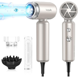 Золотистий фен Supgaliy з дифузором, іонізацією та 4 температурними режимами (1500W)