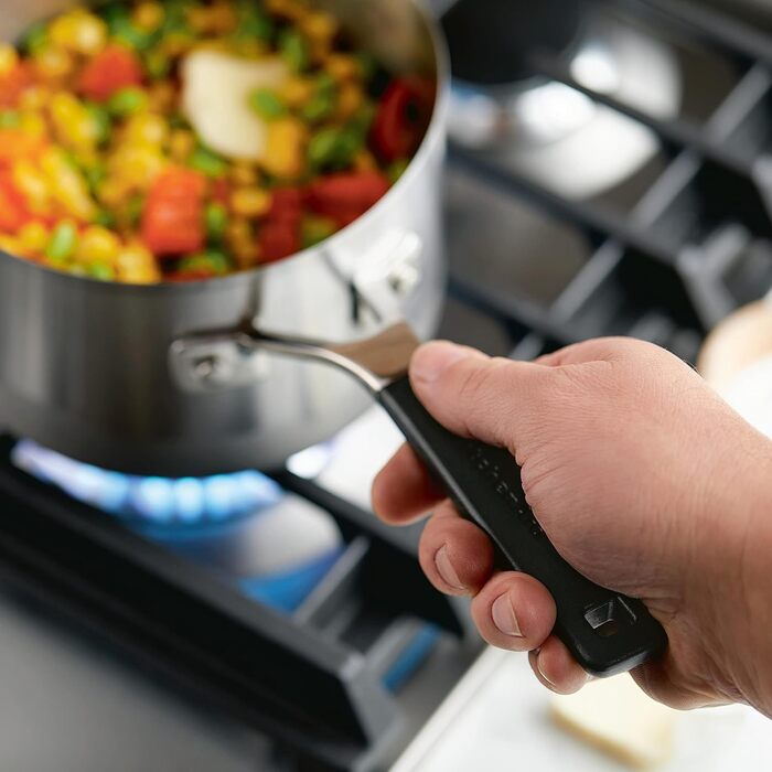 Набір кухонного посуду KitchenAid з нержавіючої сталі, 10 предметів, з полірованою поверхнею (каструля з ручкою 2 літри)