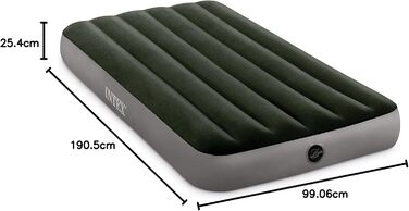 Надувний матрац Intex Dura-Beam Standard Prestige з Fiber-Tech, двоспальний, 25.4 см, 136 кг, без насоса