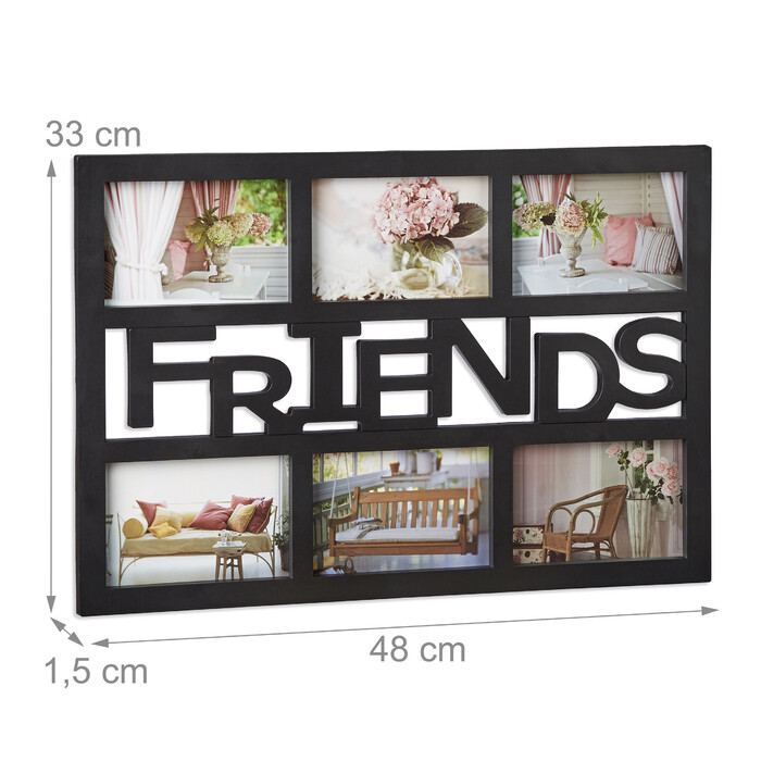 Relaxdays Photo Frame for Friends - Holds 6 Photos