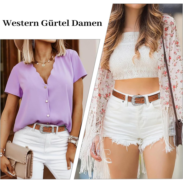 Жіночий шкіряний ремінь JasGood для джинсів та штанів, вінтажний стиль, колір: коричневий, розміри: M (110 см), XL (130 см)