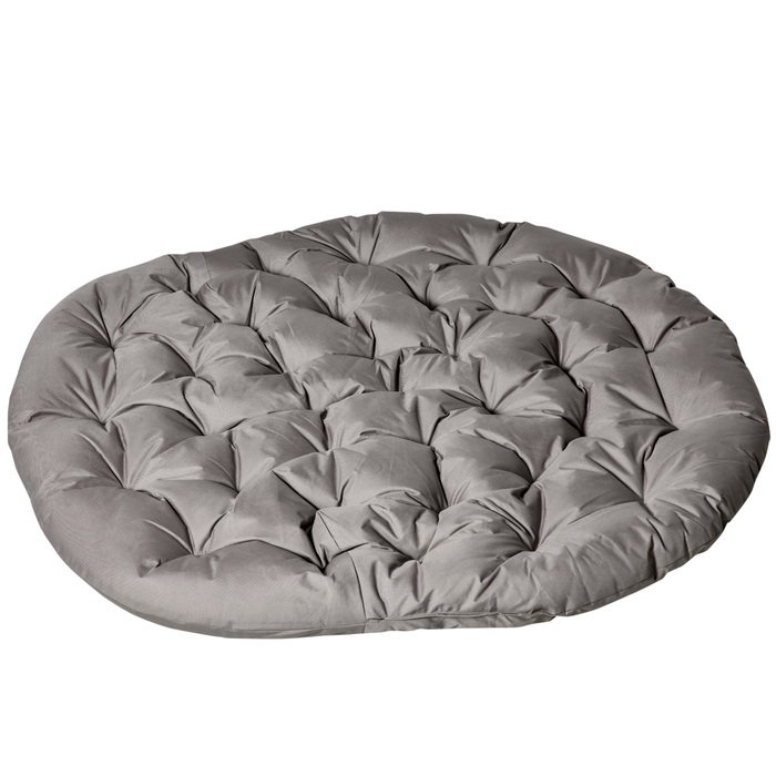 Крісло-мішок Outsunny Papasan, садове крісло, 2 кошика, подушка овальної форми, розкладне крісло для відпочинку, балкон, тераса, пісочно-коричневий колір, сталь, 118x75x139 см | Aosom