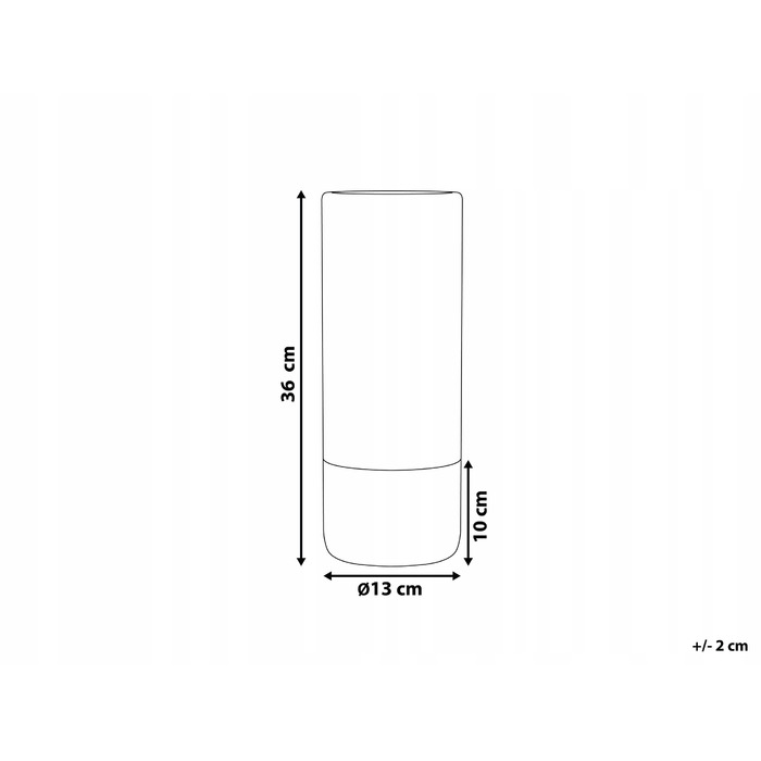 Керамічна ваза Beliani, 13 x 36 см