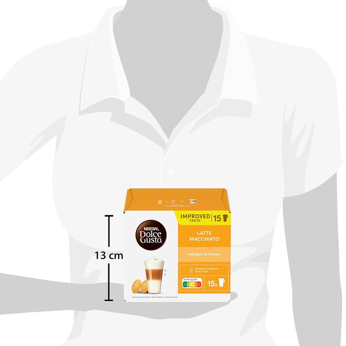 Капсули для кави Nescafé Dolce Gusto Latte Macchiato, середній обсмал, набір 90 порцій (3 упаковки по 15 капсул)