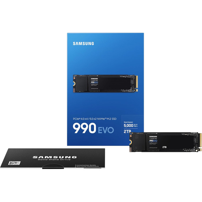SSD Samsung 990 EVO 2TB NVMe M.2 PCIe 4.0/5.0 - для геймінгу та графіки