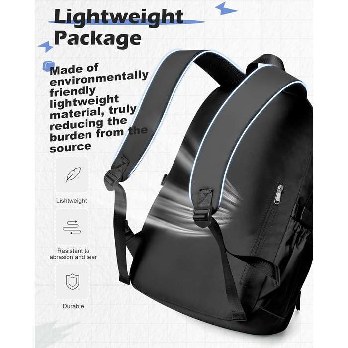 Шкільний рюкзак для підлітків: чорний, 46*35*18 см. Підходить для дівчаток та хлопців. Шкільна сумка, casual daypack, рюкзак для школи.