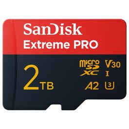 Карта пам'яті SanDisk Extreme PRO microSDXC UHS-I 2TB (A2, Class 10, V30, U3, 200 MB/s) з адаптером та RescuePRO Deluxe для смартфонів, дронів та екшн-камер