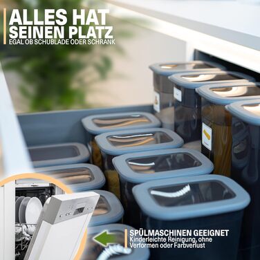 Набір контейнерів для зберігання продуктів з кришкою (12 шт.) – герметичні, кутові, BPA-free. Ідеально для борошна, мюслі, цукру. Органайзери для кухні