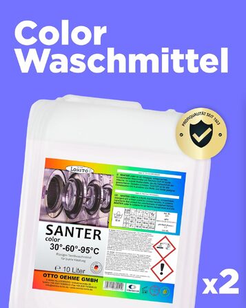 Рідкий засіб для прання кольорових речей Lorito Santer Color, 10 л (набір 2 шт по 5 л)
