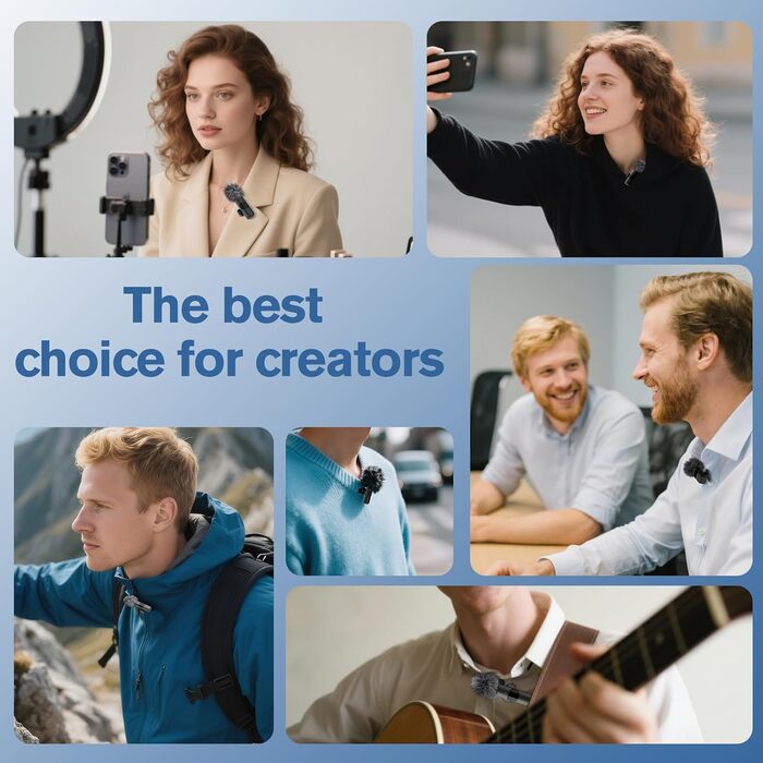 Мікрофон Lavalier Mini Mic Pro (2 шт.) з USB-C для iPhone, iPad, Android - для відео, інтерв'ю, подкастів, Vlog, TikTok, YouTube (сірий)