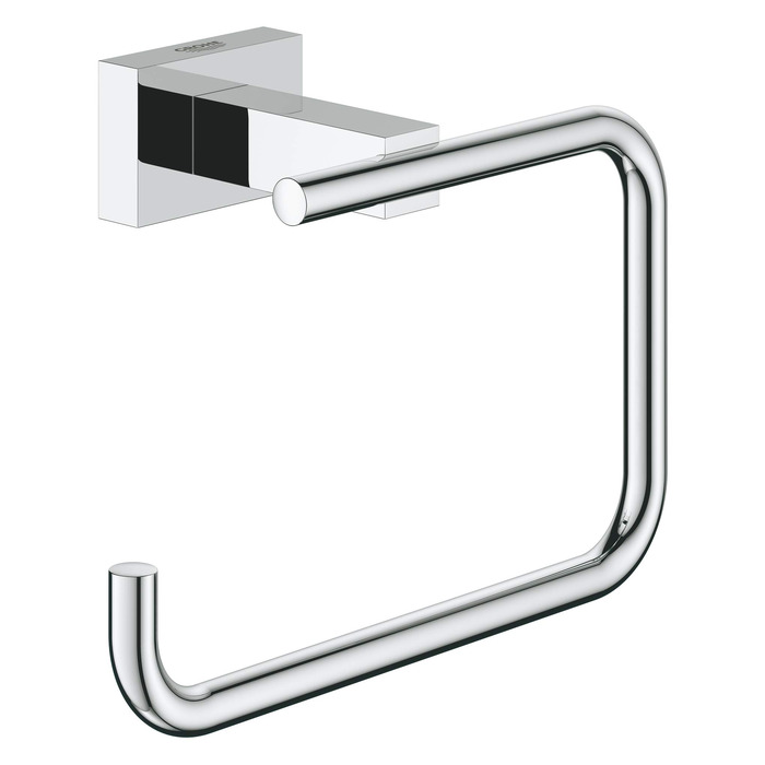 Тримач для туалетного паперу GROHE Essentials Cube металевий, приховане кріплення, квадратний, хром (40507001)