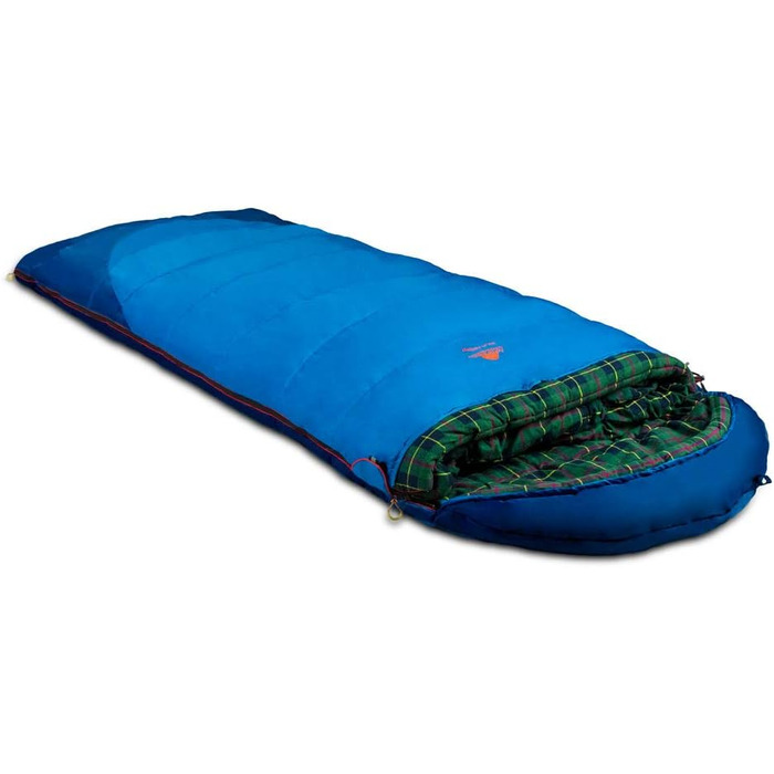 Спальний мішок Alexika Tundra Plus - теплий, зручний, прямокутний, 3-сезонний для дорослих та сімей, для кемпінгу та відпочинку на природі при низьких температурах (-2°C), з компресійним мішком, ліворуч