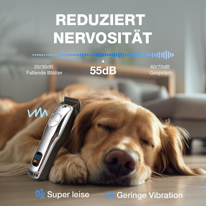 Професійна машинка для стрижки собак Leise - для густого та кучерявого хутра, з нержавіючої сталі