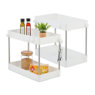 Relaxdays Under Sink Shelf, 2-Piece Set