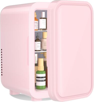 YASHE Mini Fridge - 6 Liter / 8 Cans - Portable Thermoelectric Cooler - Pink