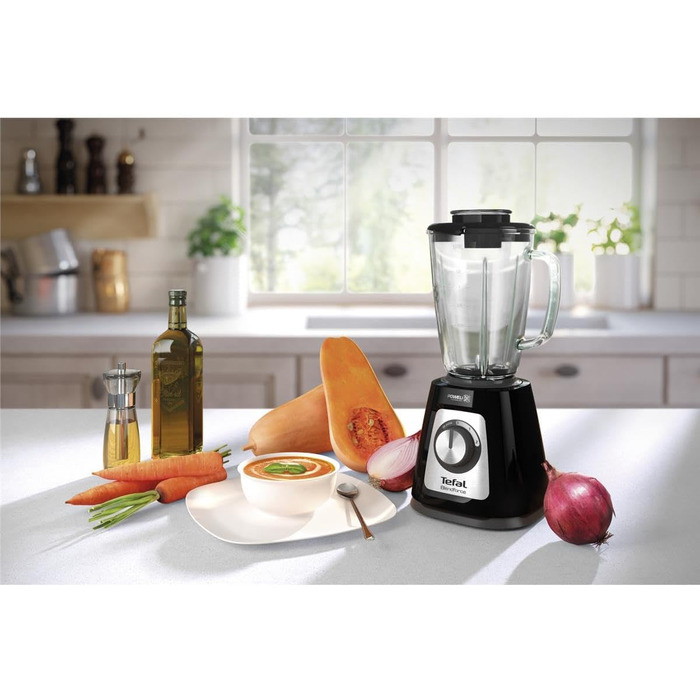 Блендер Tefal BL4358, стаціонарний, скляна чаша 1.75 л, чорний