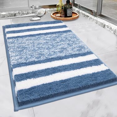 Pauwer Microfiber Bath Mats & Rugs - Plush, Absorbent, Non-Slip - 60x120cm & 45x65cm - Washable Bathroom Rugs & Shower Mats for Bedroom, Living Room