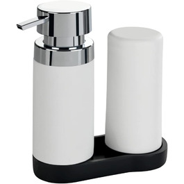 WENKO Easy Squeez-e Dish Station White, Soap and Dish Soap Dispenser, 0.25 l
