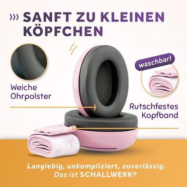 Schallwerk Mini+ - Навушники-захисники вух для малюків, шумопоглинаючі, рожевий (Blossom Pink)