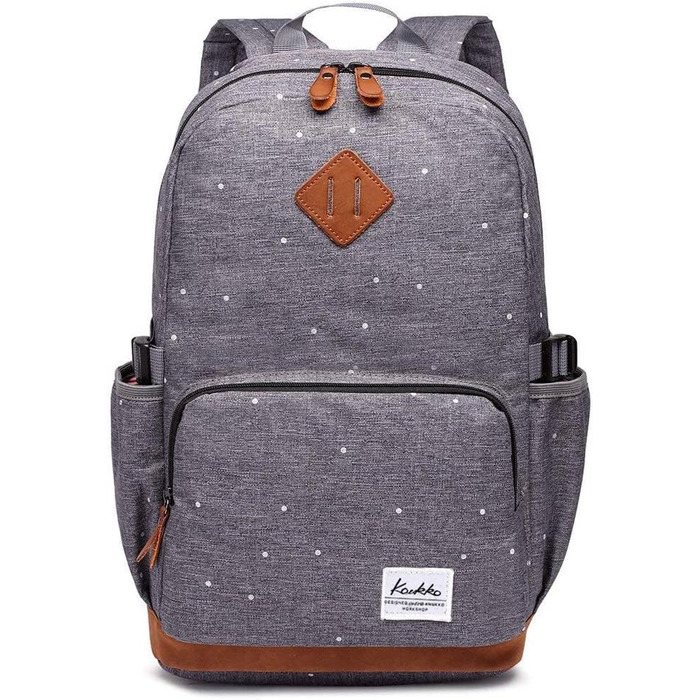Жіночий рюкзак Kaukoo для студентів, ноутбука, подорожей. Сірий, універсальний розмір