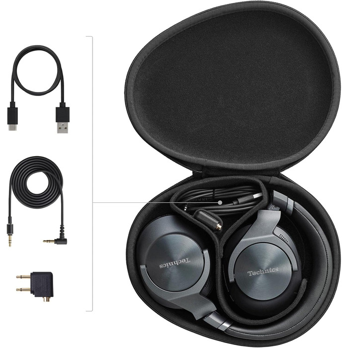 Навушники Bluetooth Technics EAH-A800E-S сріблясті з шумозаглушенням та мікрофоном, складані, бездротові