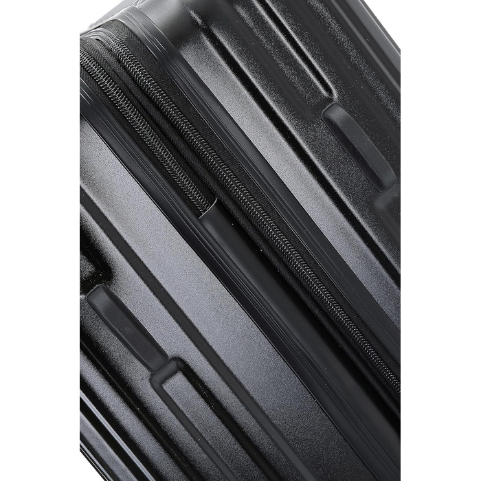 Чорний великий валіза на 4 колесах з TSA-замком, телескопічним ручками та жорстким корпусом, 76 см